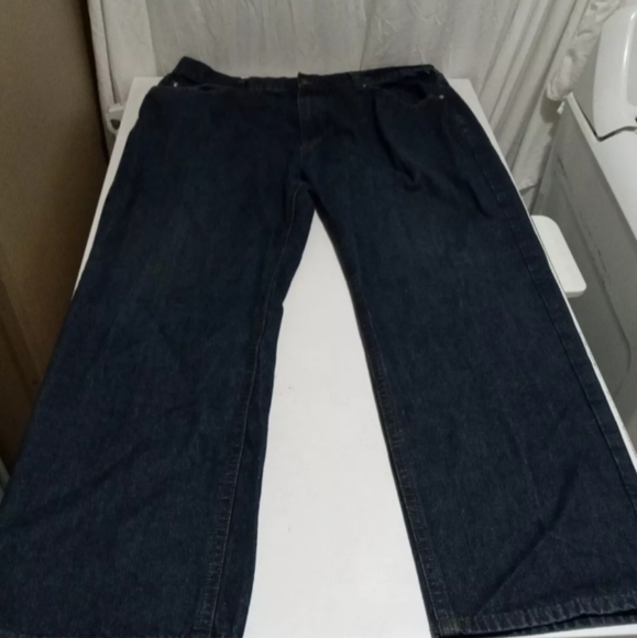 MENS ENYCE 44 34 DENIM JEANS EMBROIDERED Y2K BAGGY WIDE SKATER HIP HOP Grunge  . - Picture 6 of 12